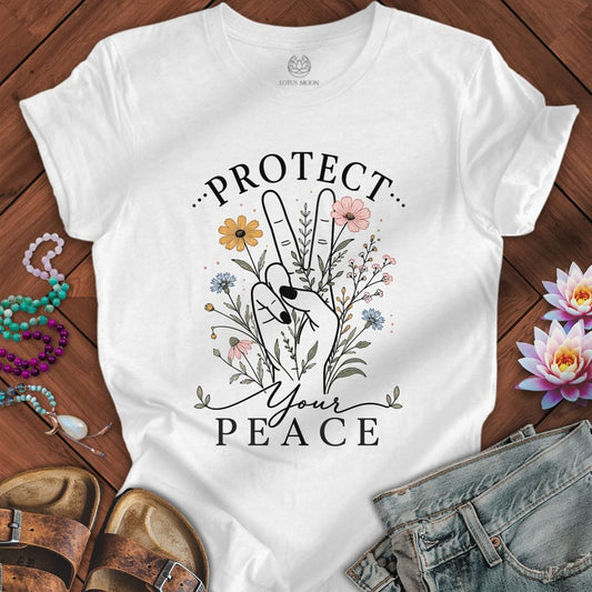 Peace Protection Tee White