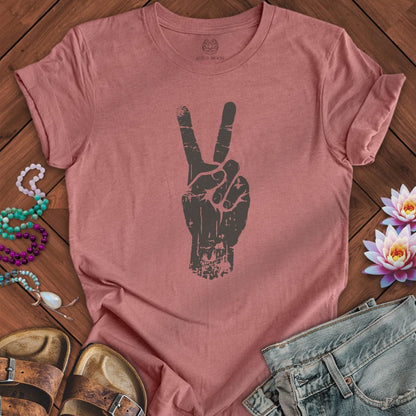 Peace Tee Heather Mauve