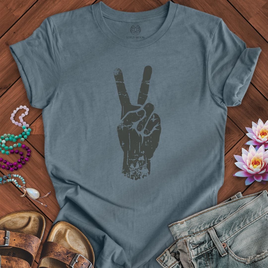 Peace Tee Heather Slate