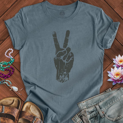 Peace Tee Heather Slate