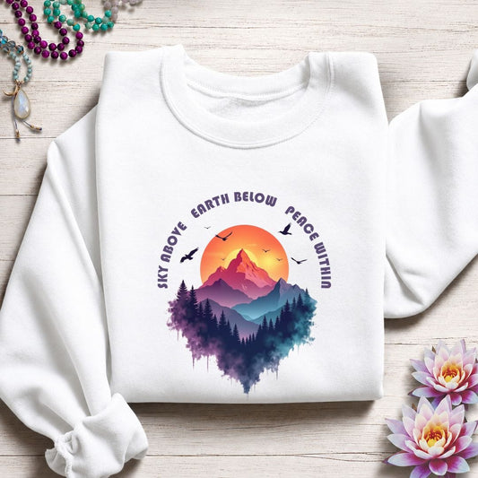 Peace Within Sweatshirt White