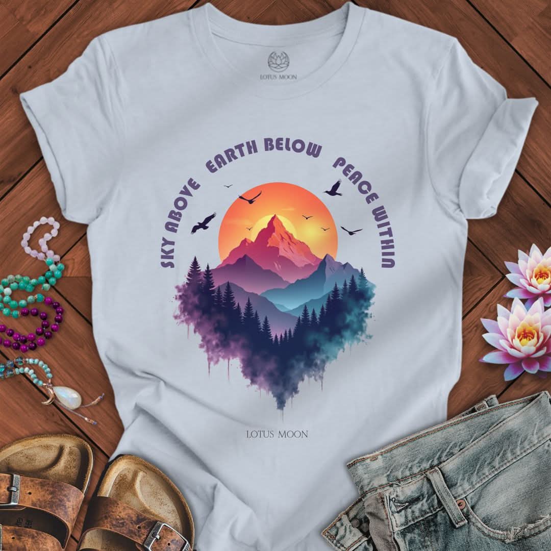 Peace Within Tee Light Blue