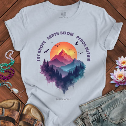 Peace Within Tee Light Blue