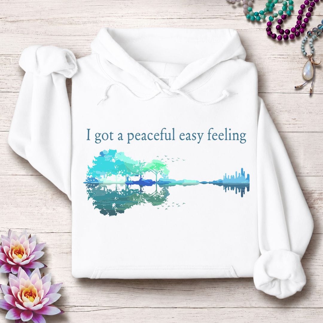 Printify Hoodie Peaceful Easy Feeling Hoodie White / S