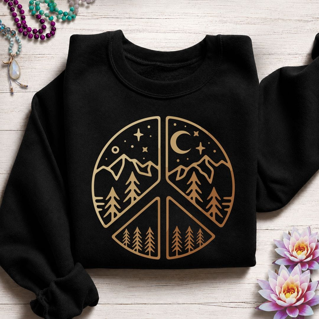Peaceful Nature Sweatshirt Black