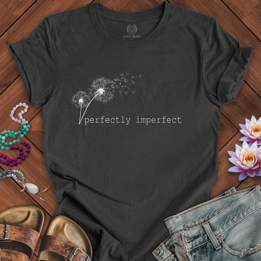 Perfectly Imperfect Dandelion Tee Dark Grey Heather