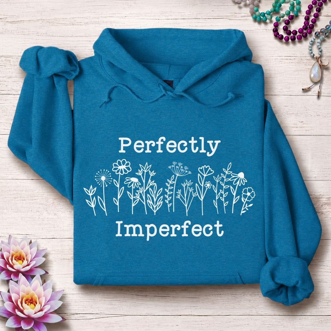 Printify Hoodie Perfectly Imperfect Hoodie Antique Sapphire / S