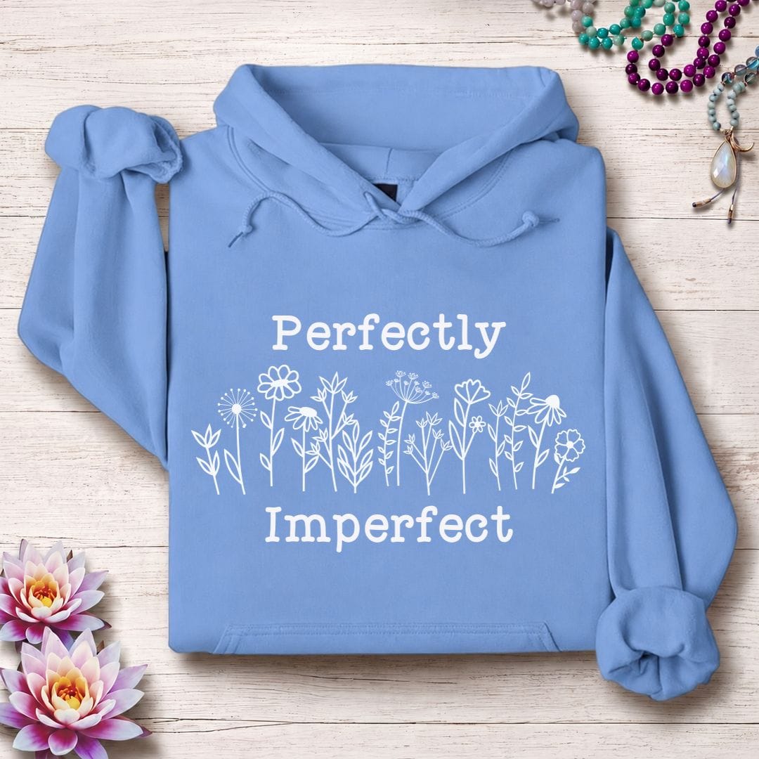 Printify Hoodie Perfectly Imperfect Hoodie Carolina Blue / S