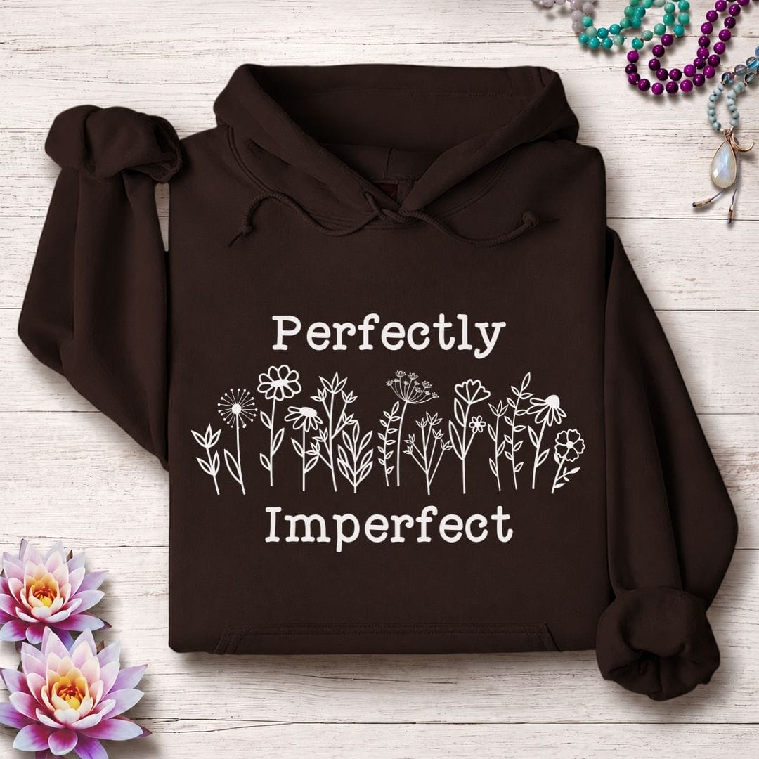 Printify Hoodie Perfectly Imperfect Hoodie Dark Chocolate / S
