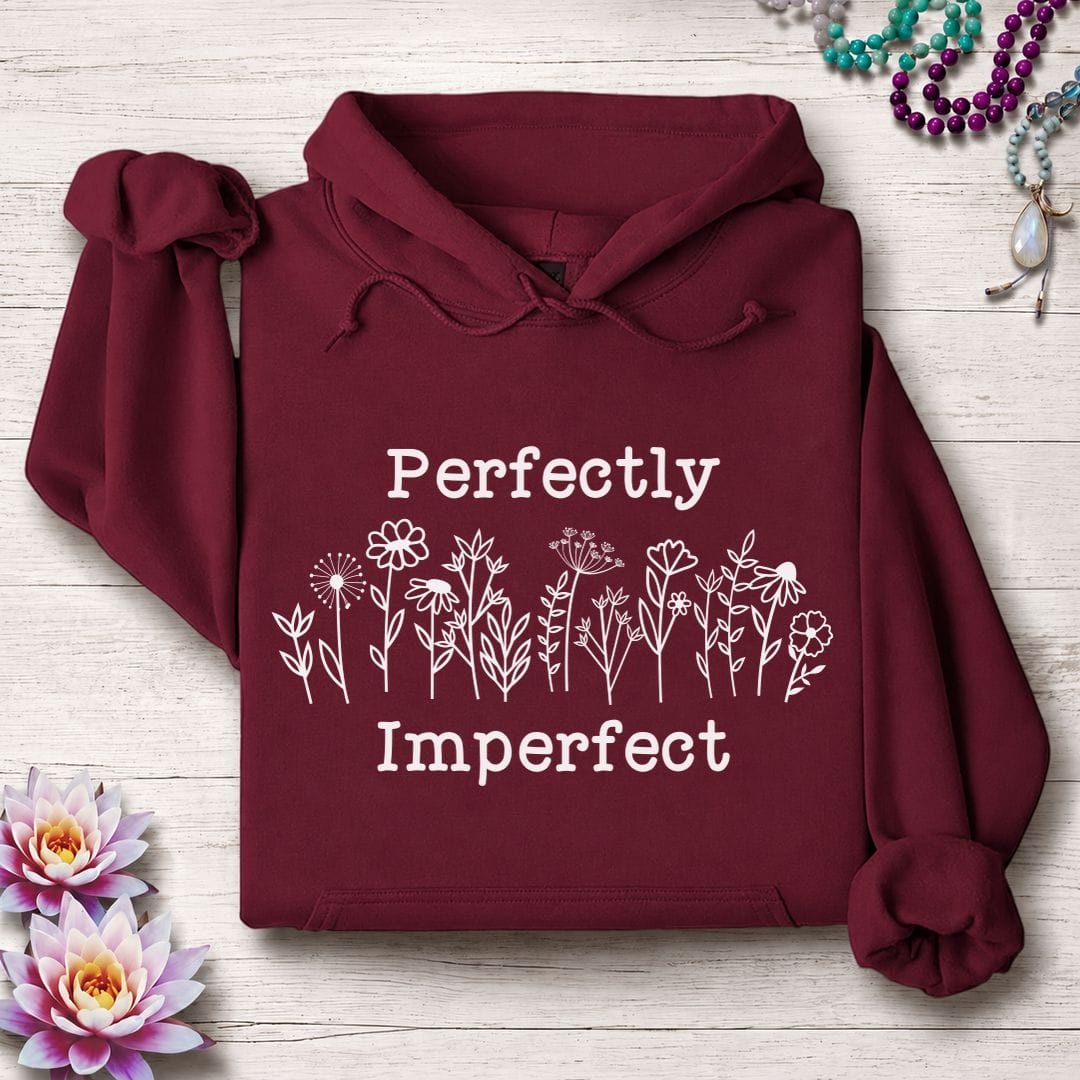 Printify Hoodie Perfectly Imperfect Hoodie Maroon / S