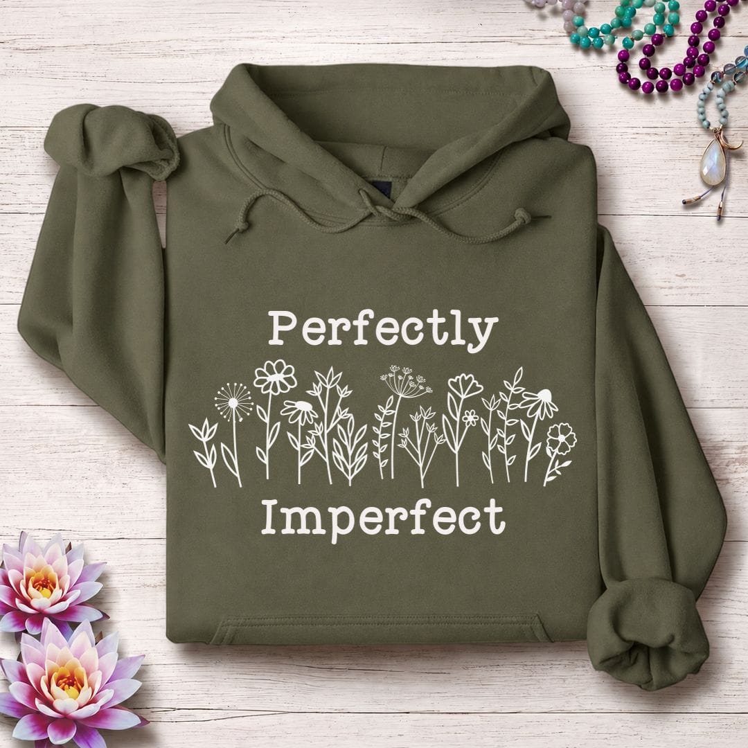 Printify Hoodie Perfectly Imperfect Hoodie Military Green / S