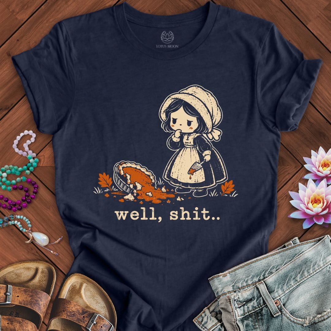 Pie Disaster Tee Heather Midnight Navy