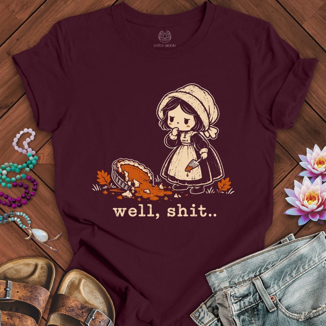 Pie Disaster Tee Maroon