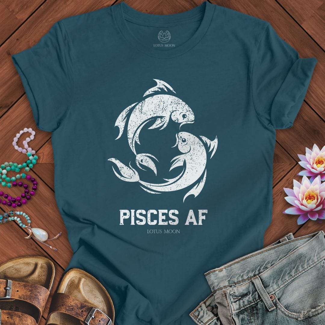 Lotus Moon Co. T-Shirt Pisces AF Tee Deep Teal / S