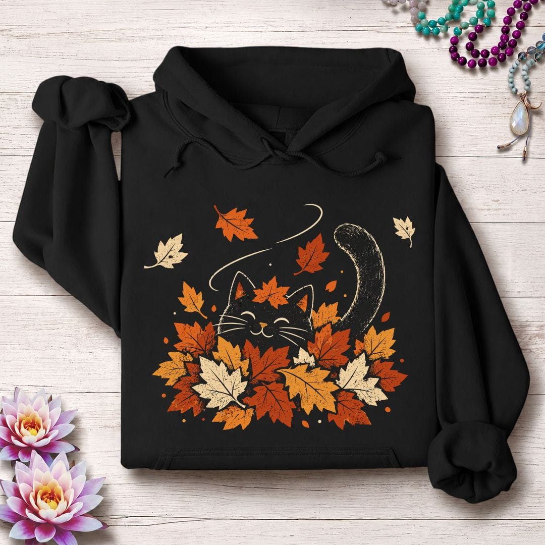 Playful Autumn Hoodie Black