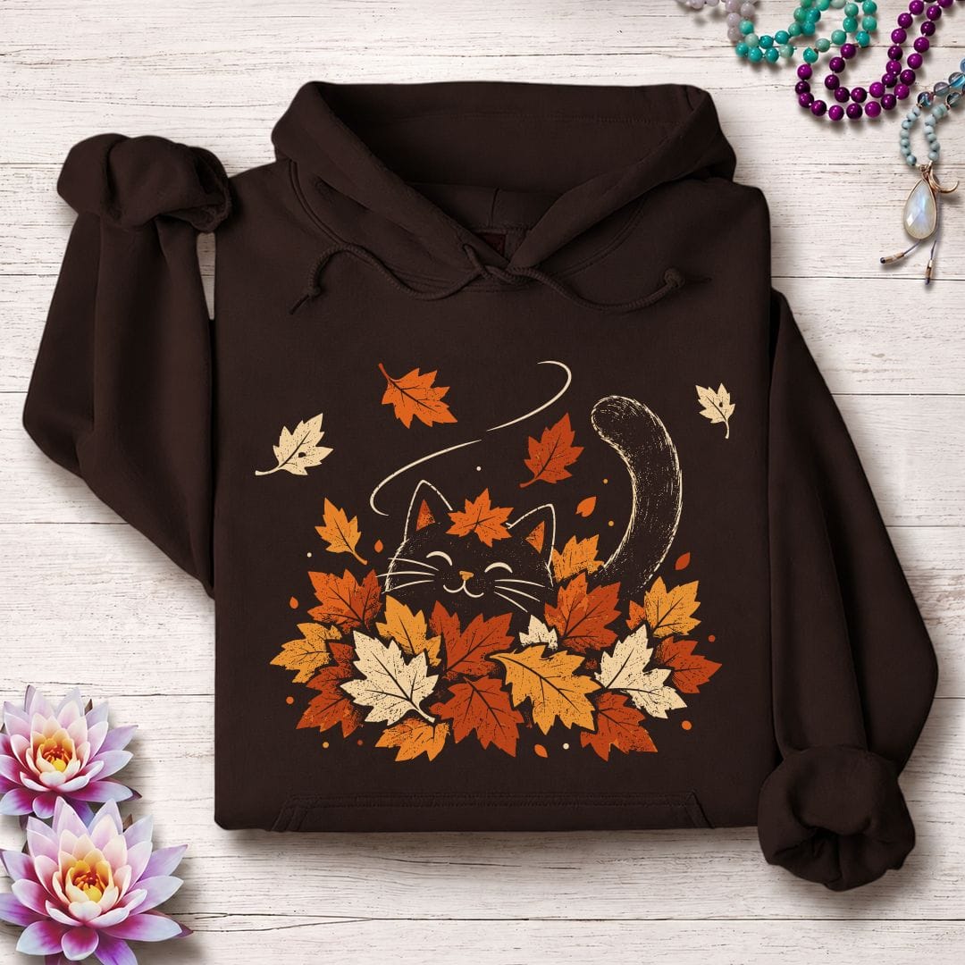 Playful Autumn Hoodie Dark Chocolate
