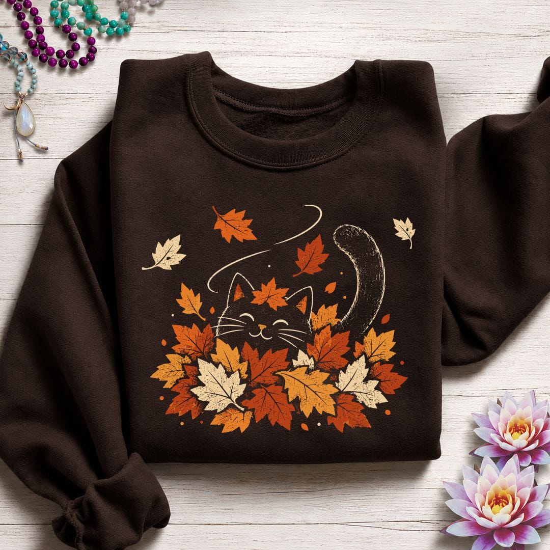 Playful Autumn Sweatshirt Dark Chocolate