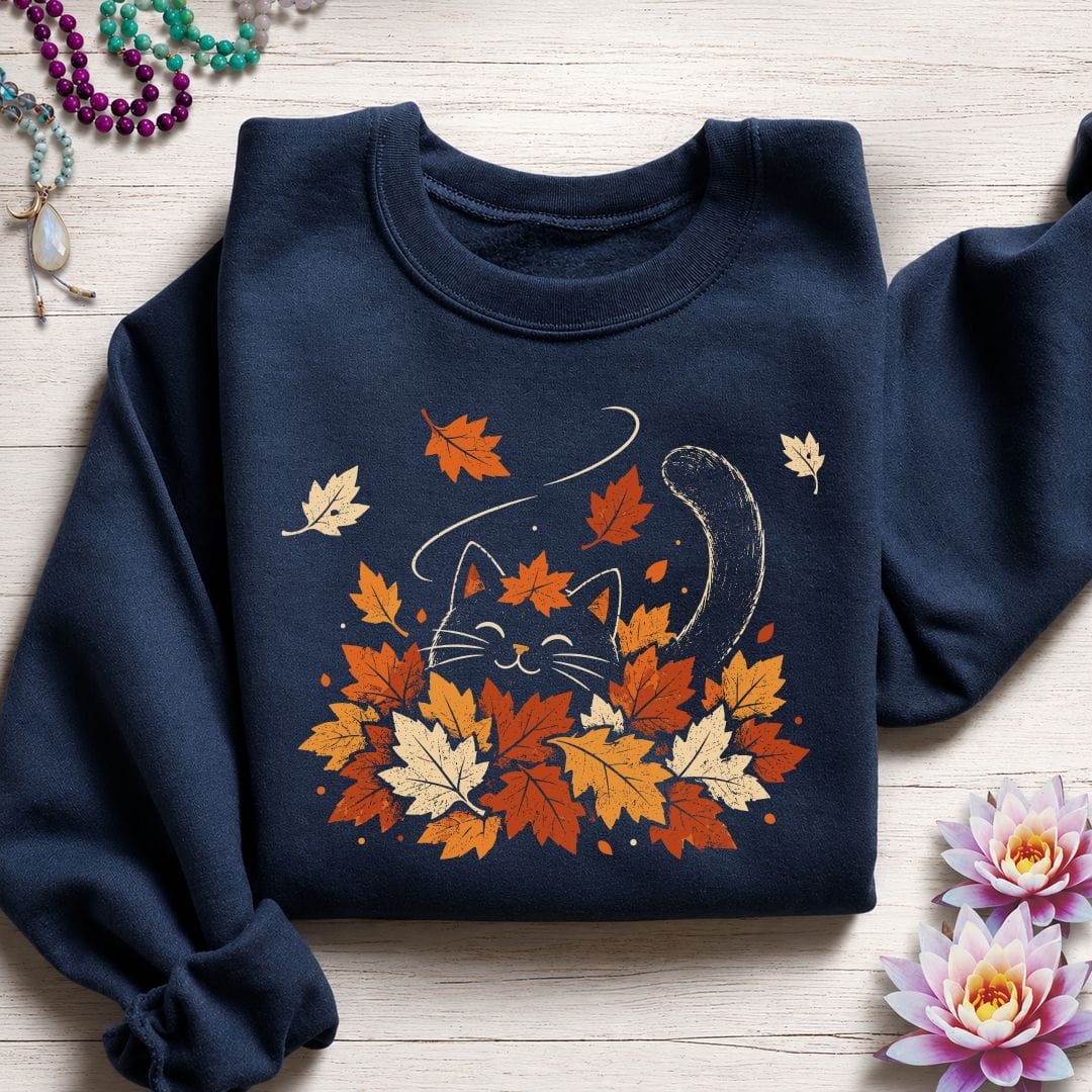Playful Autumn Sweatshirt Navy