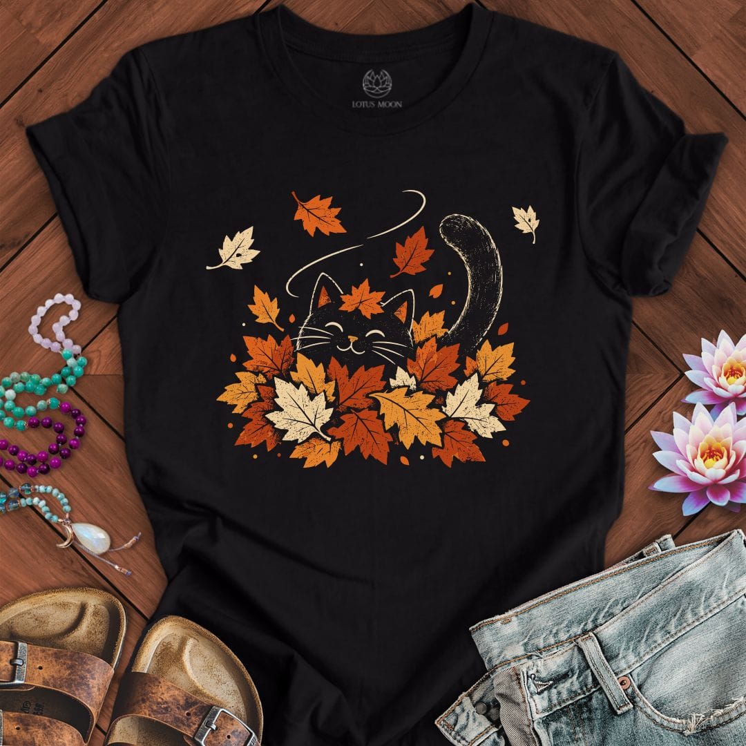 Playful Autumn Tee Black