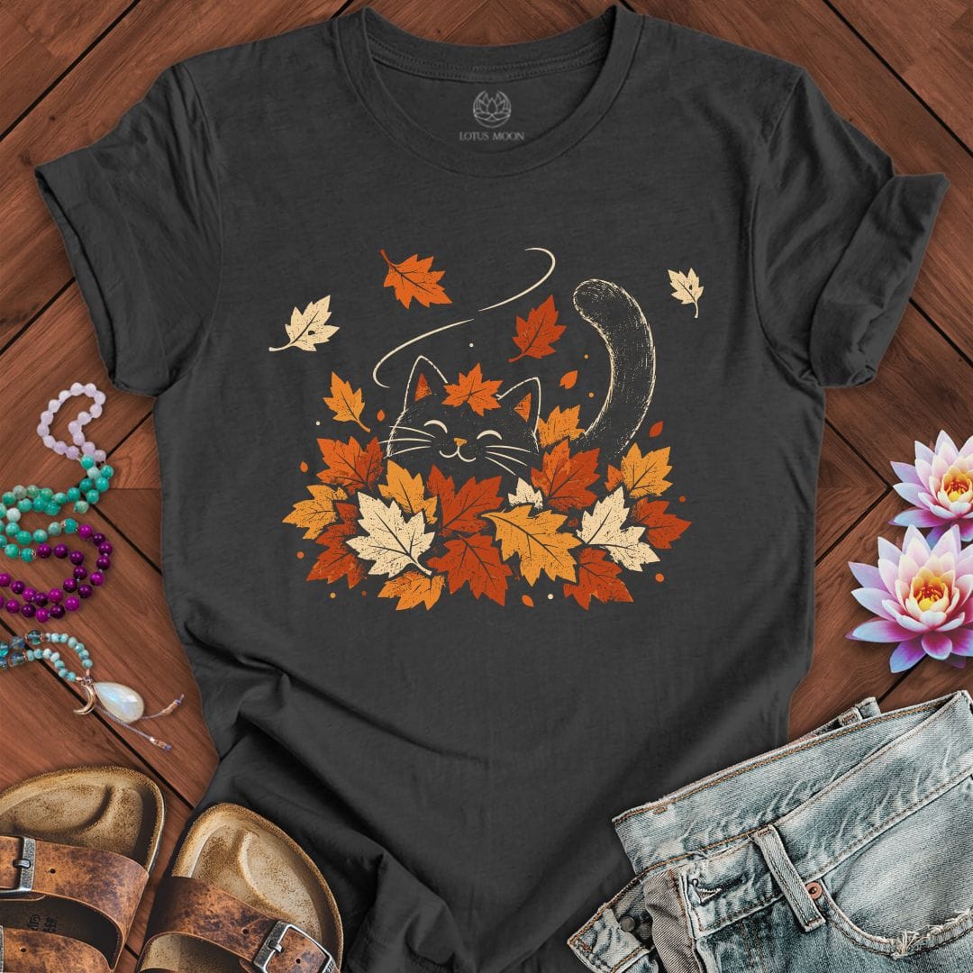Playful Autumn Tee Dark Grey Heather