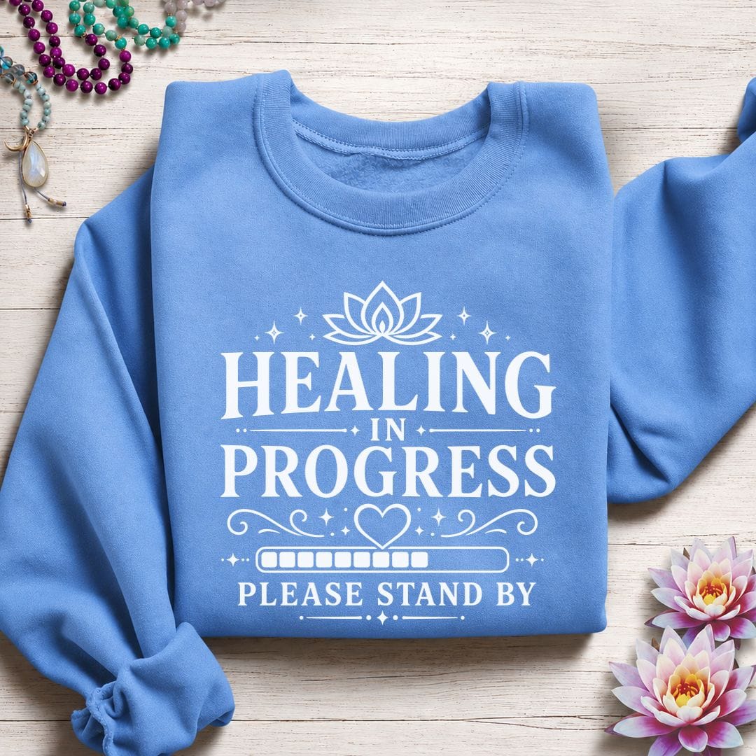 Please Stand By Sweatshirt Carolina Blue