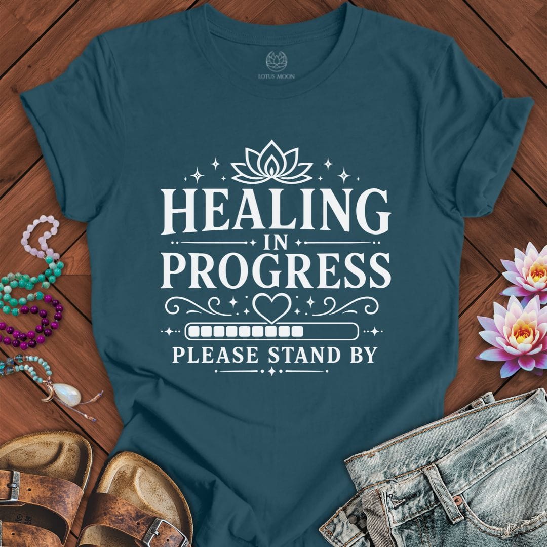 Please Stand By Tee Deep Teal