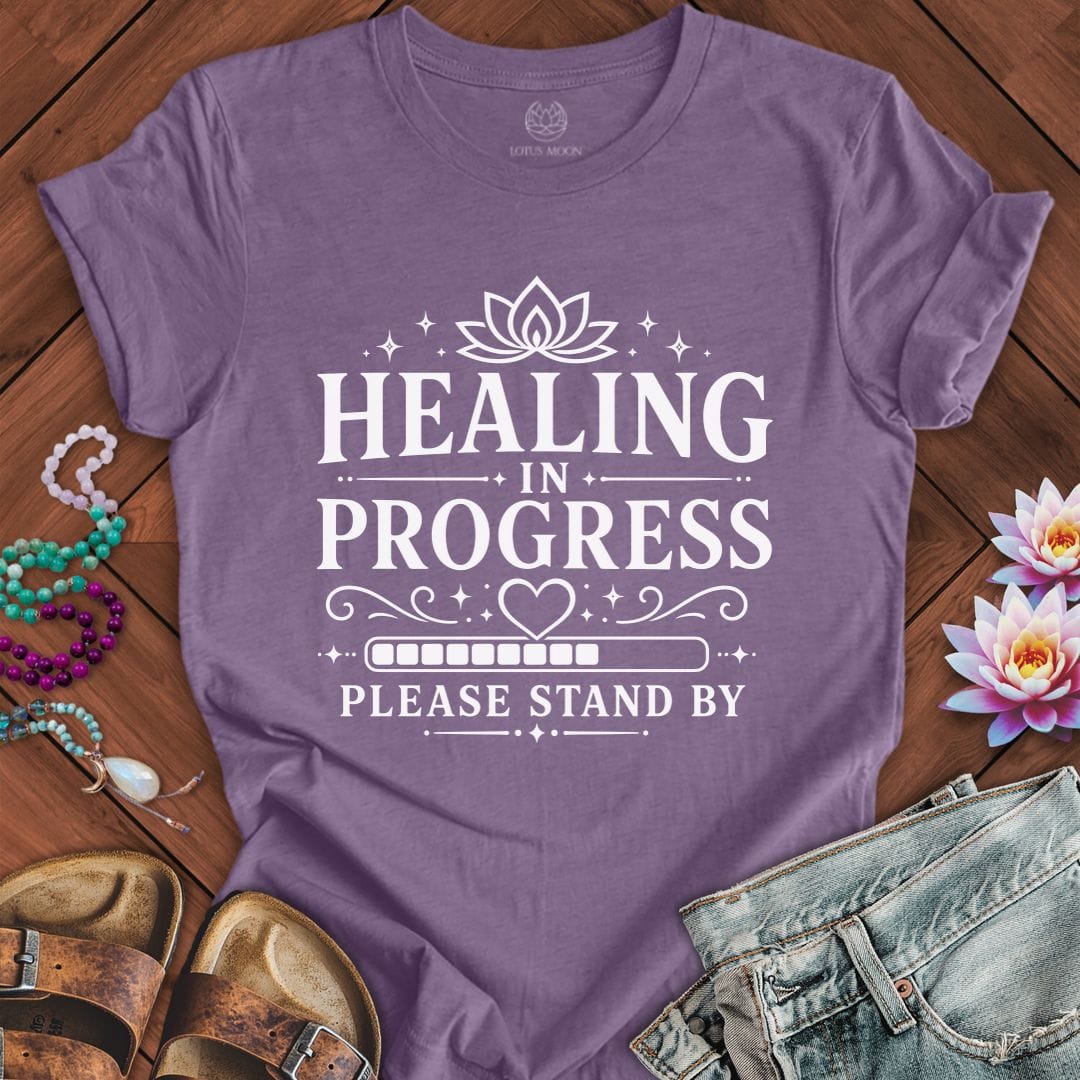 Please Stand By Tee Heather Purple