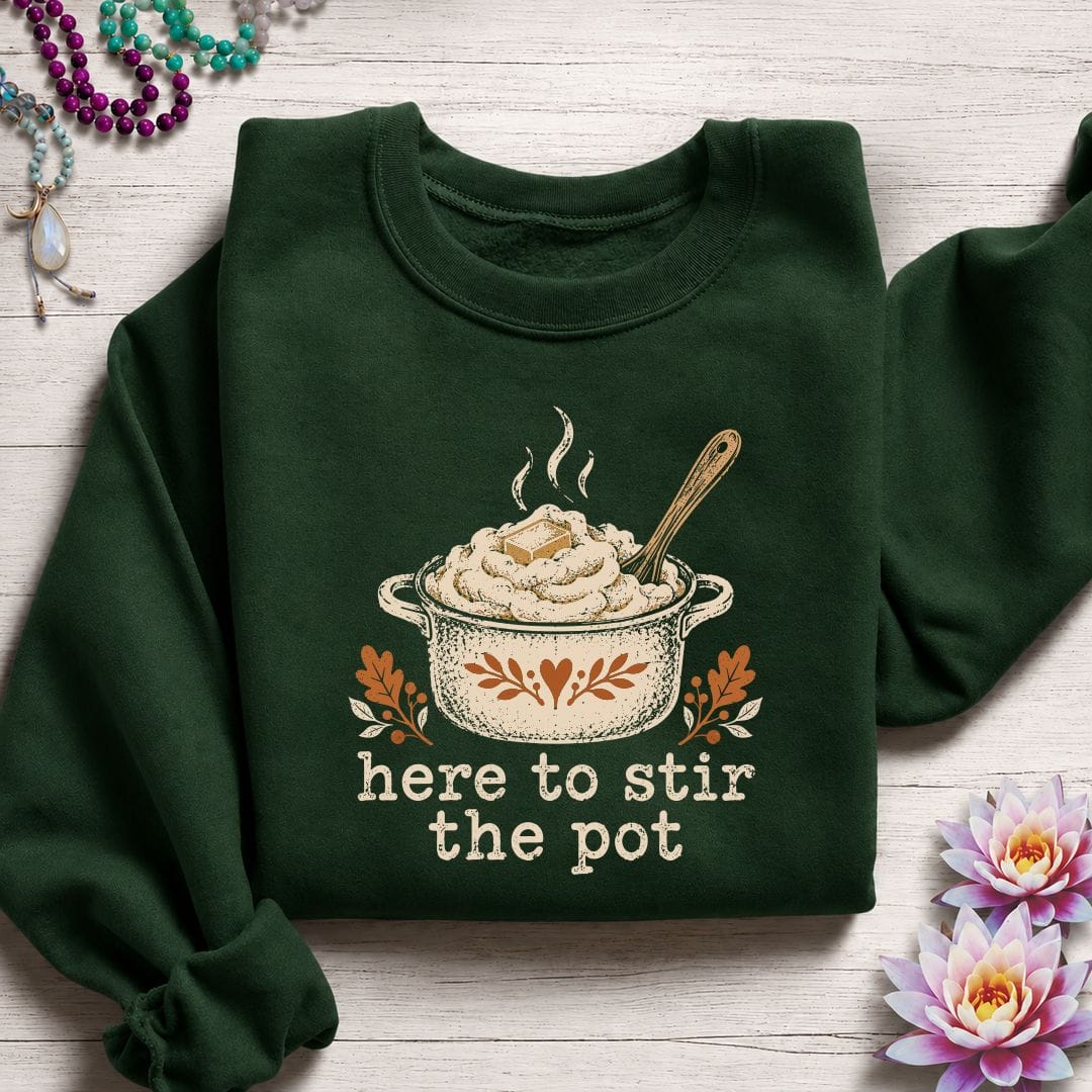 Potato Pot Sweatshirt Forest Green