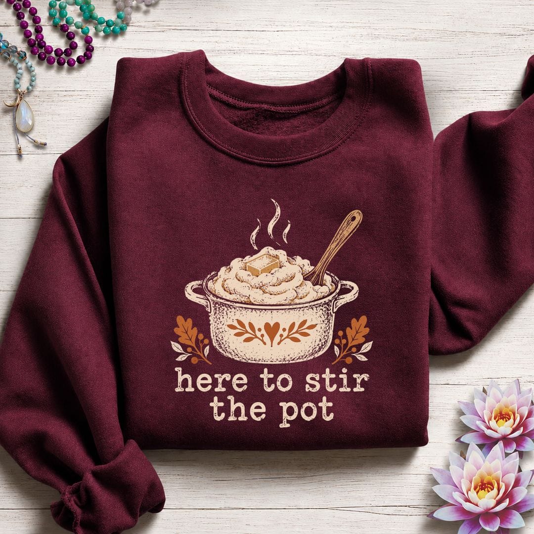 Potato Pot Sweatshirt Maroon