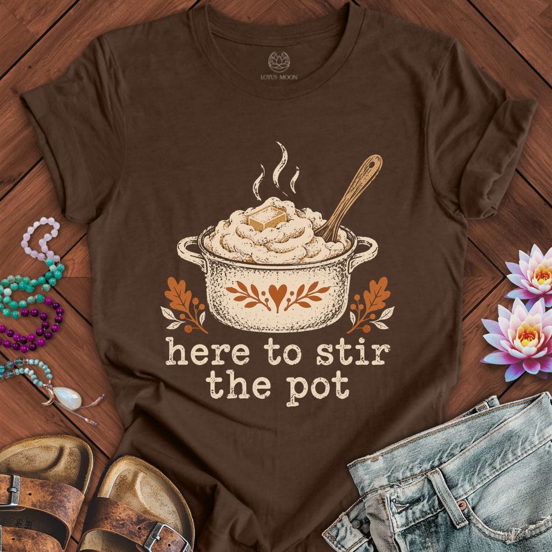 Potato Pot Tee Heather Brown