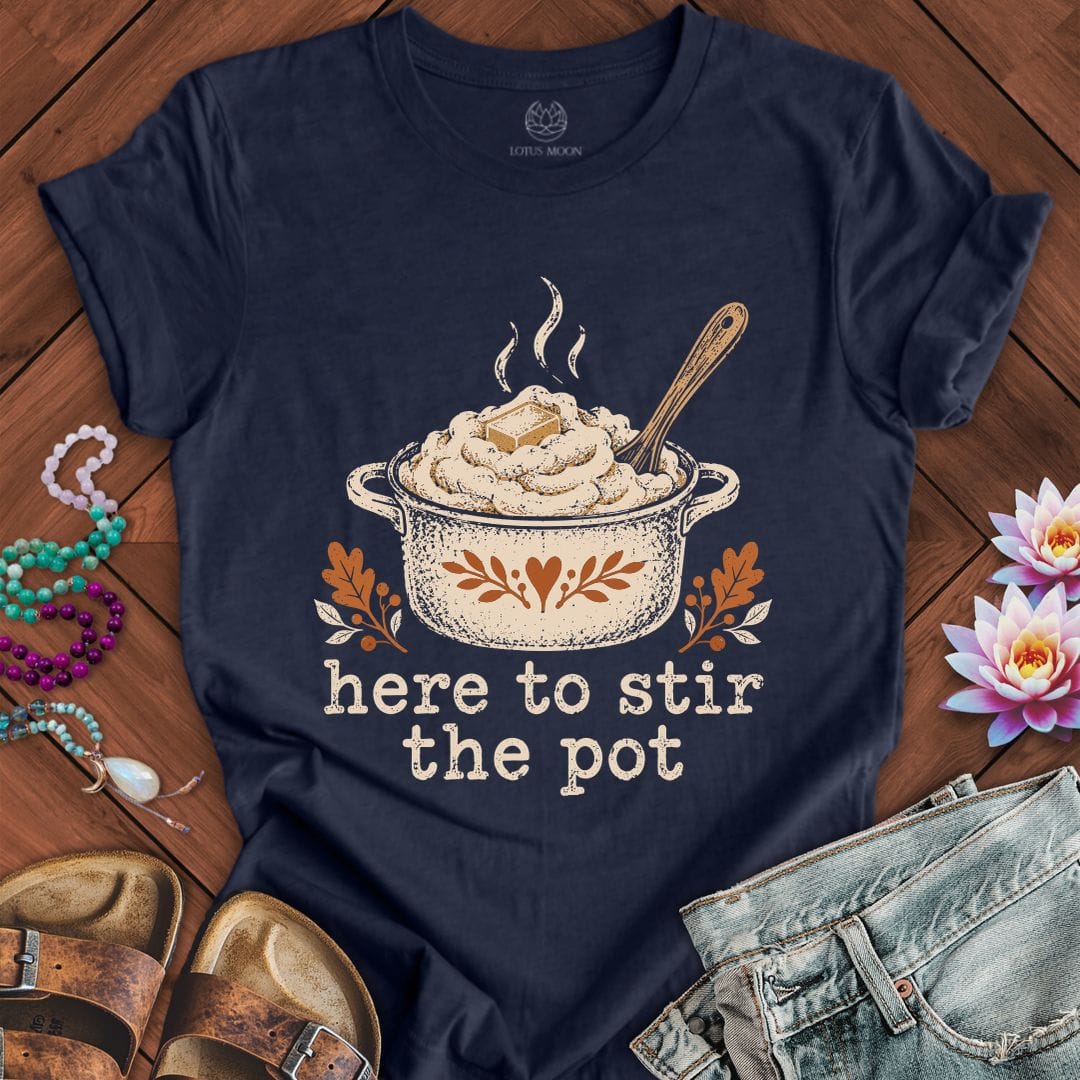 Potato Pot Tee Heather Midnight Navy