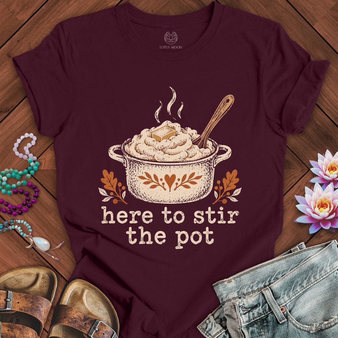 Potato Pot Tee Maroon
