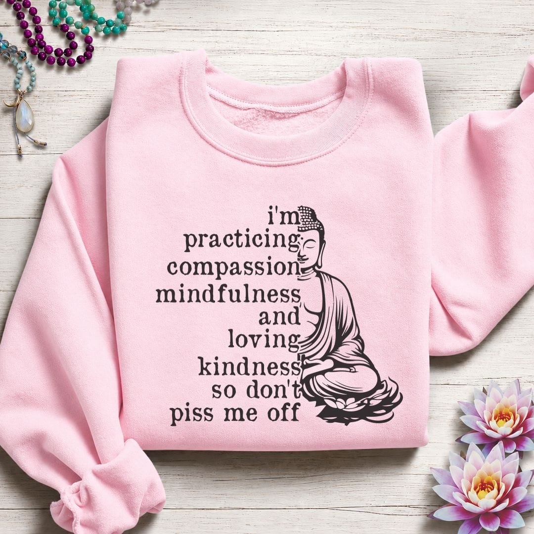 Practicing Compassion Sweatshirt Light Pink