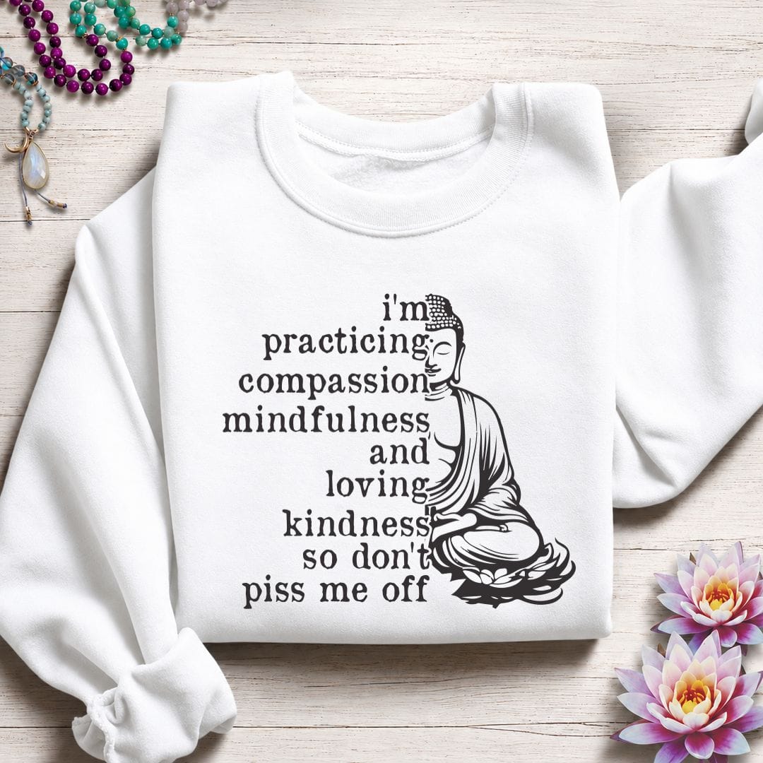 Practicing Compassion Sweatshirt White