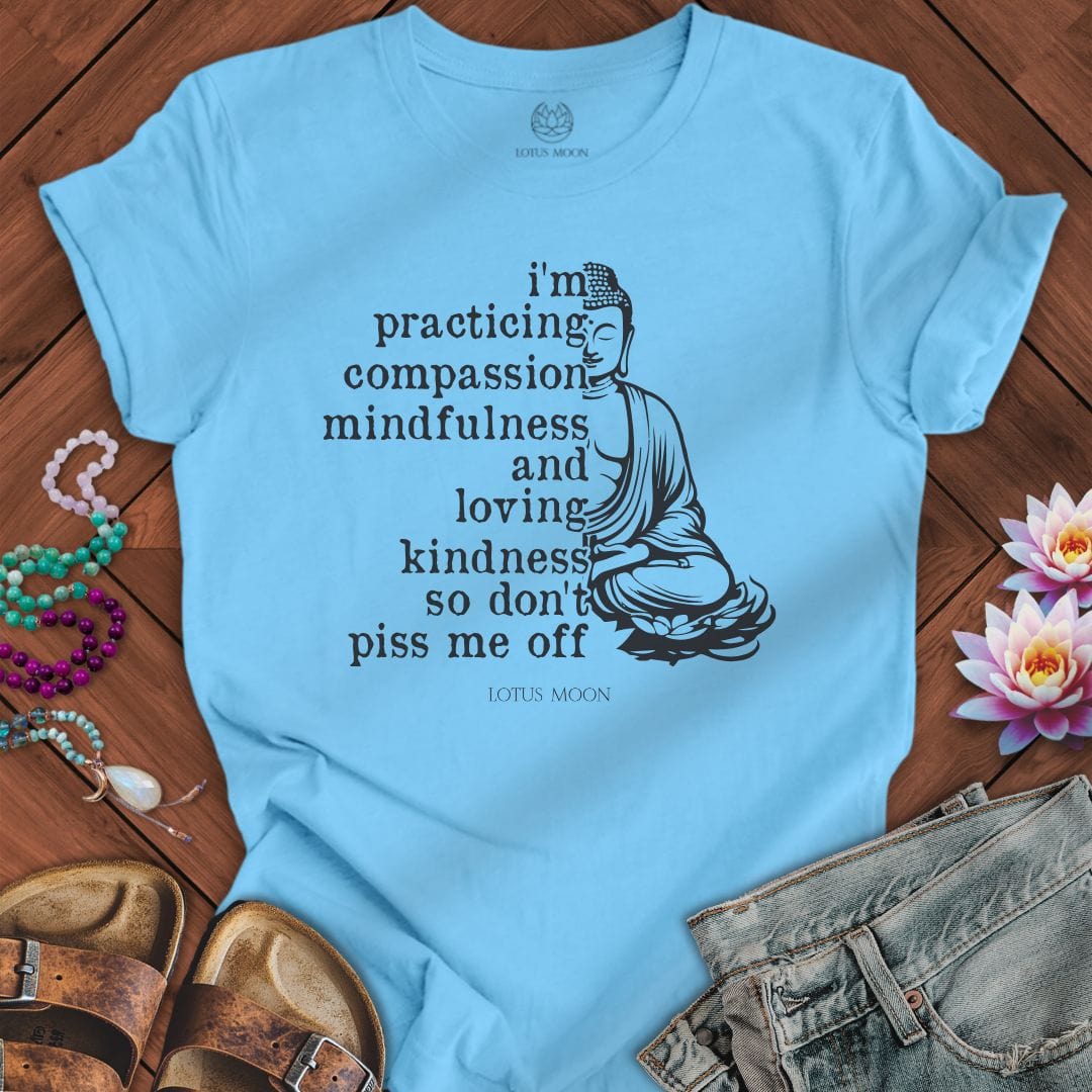 Practicing Compassion Tee Ocean Blue