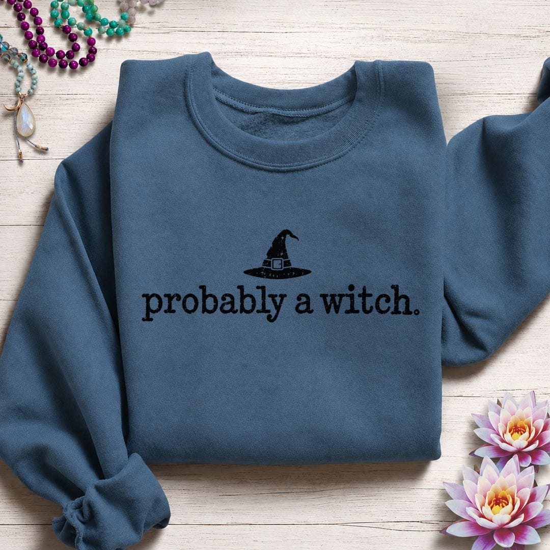 Probably A Witch Sweatshirt Indigo Blue