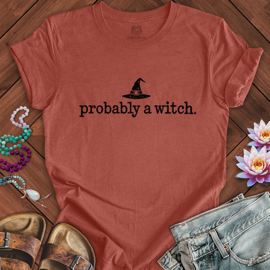 Probably A Witch Tee Heather Clay