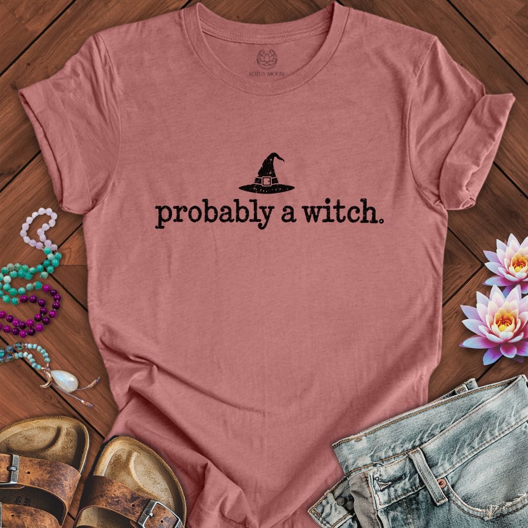 Probably A Witch Tee Heather Mauve