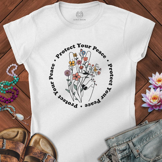 Protect Your Peace Fitted Tee White