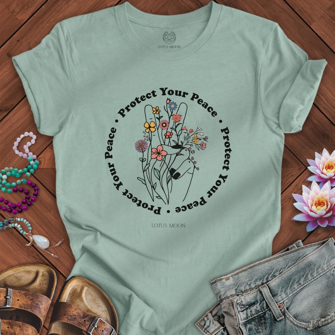 Protect Your Peace Tee Dusty Blue