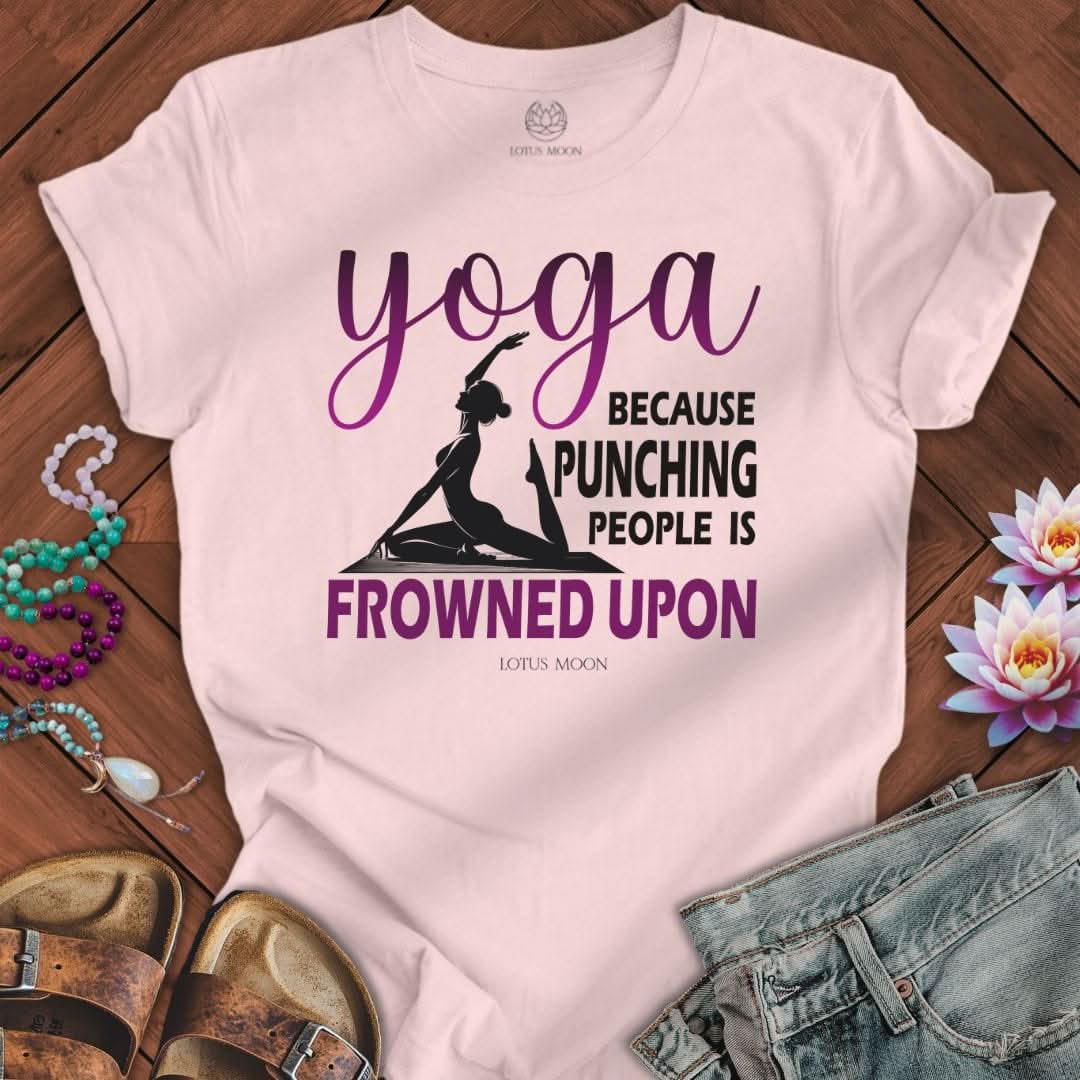 Punching Is Frowned Upon Tee Soft Pink
