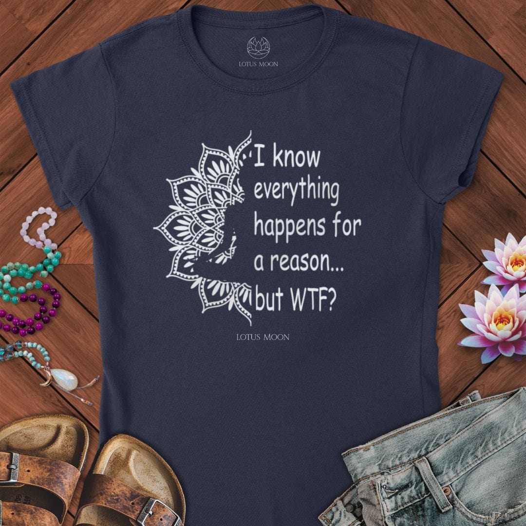 Questioning Fate Fitted Tee Navy