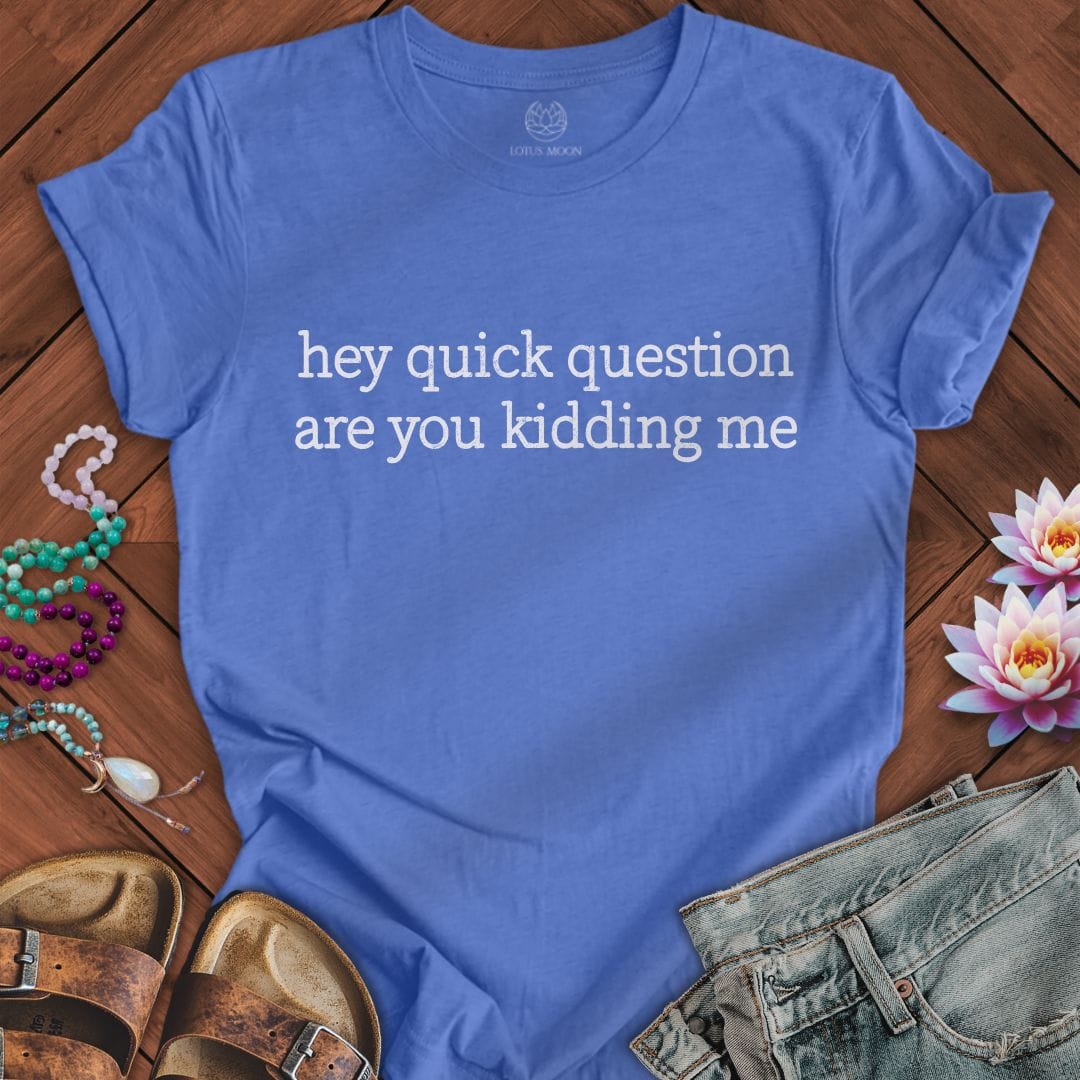 Quick Question Tee Columbia Blue