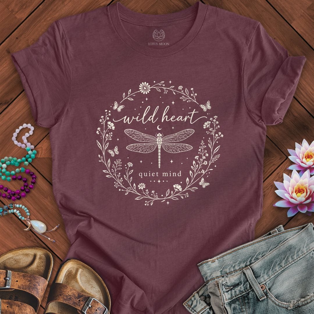 Printify T-Shirt Quiet Wild Tee Heather Maroon / S