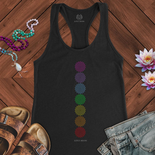 Radiant Chakras Tank Solid Black