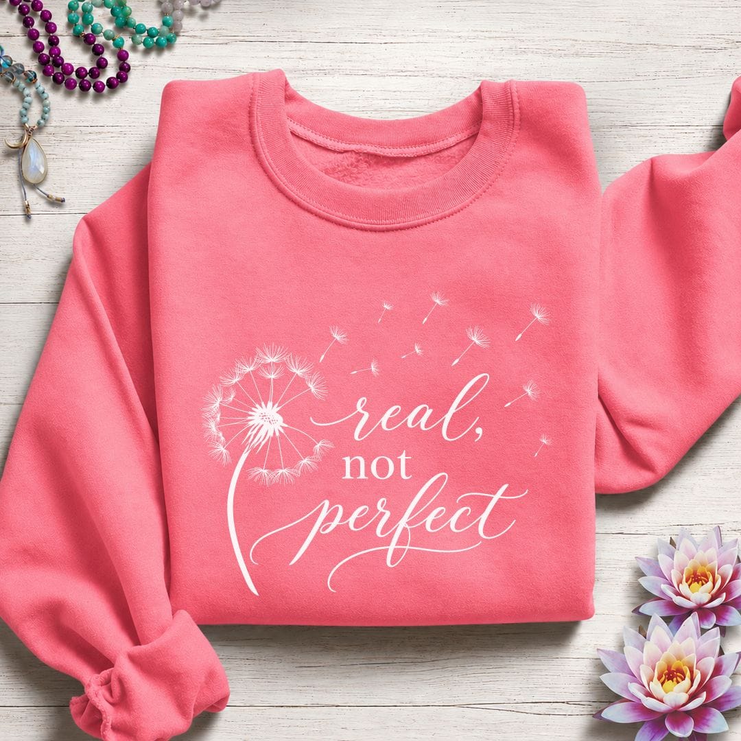 Real Not Perfect Sweatshirt Safety Pink