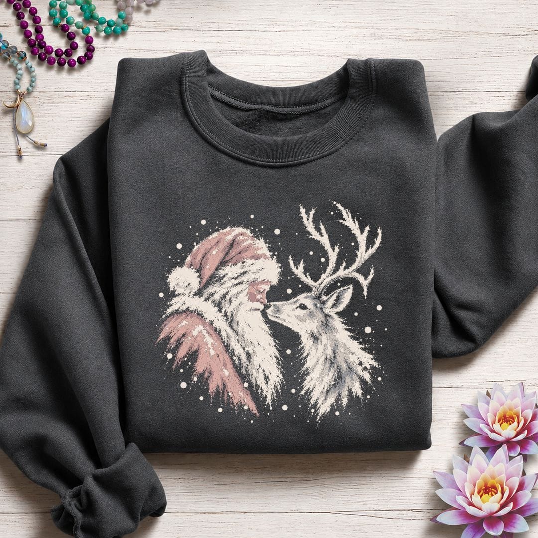 Reindeer Love Sweatshirt Dark Heather