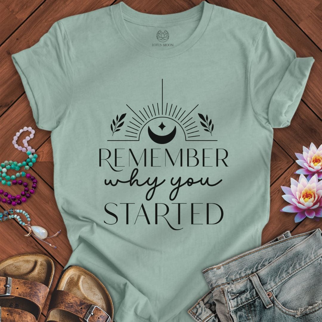 Remember Why Tee Dusty Blue