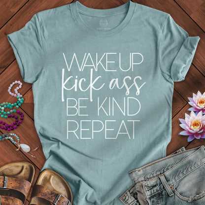 Printify T-Shirt Repeat Tee Heather Blue Lagoon / S