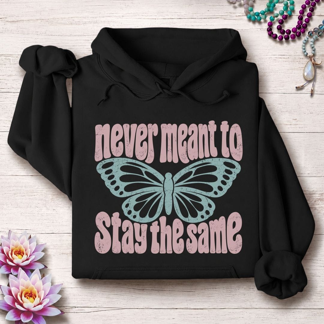 Retro Butterfly Hoodie Black